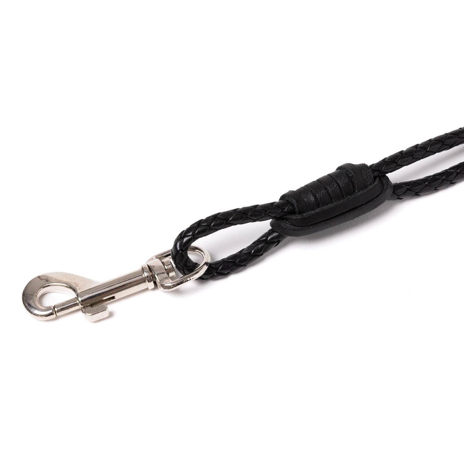 Braided leather band "Holder" - handcrafted
